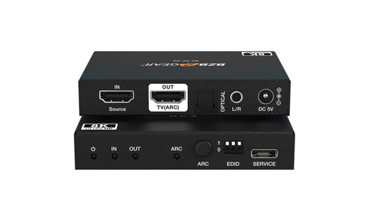 BZBGEAR 8K60 HDMI 2.1 Audio De-embedder to S/PDIF and L/R Converter