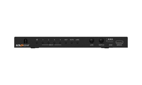 BZBGEAR 8K UHD HDMI 2.1 Switcher with Audio De-embedder (8K60, 4K120Hz 4:4:4 10bit VRR, FVA, ALLM support) - 4x1