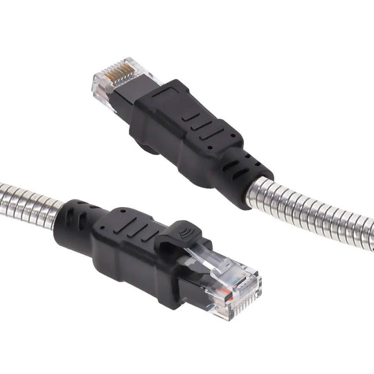 CAT6A Armored Patch Cable, Anti-Rodent, 24AWG