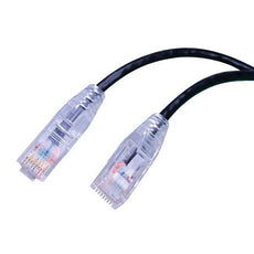 Vanco Super Slim Cat6 (UTP) 550 MHz Network Patch Cable, 28AWG, 10 Pack - Black