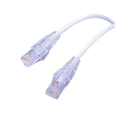 Vanco Super Slim Cat6 (UTP) 550 MHz Network Patch Cable, 28AWG, 10 Pack - White