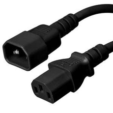 C14 to C13 Power Cord – 15A, 250V, 14/3 SJT - Black