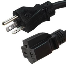 6-20P to 6-20R Power Cord – 20A, 250V, 12/3 SJT, Black