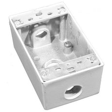 Morris Weatherproof Boxes - One Gang 18.3 Cubic Inch Capacity - 3 Outlet Holes 1/2