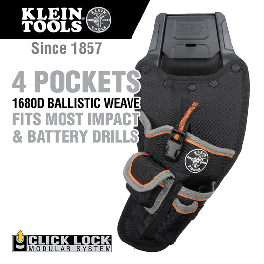 Klein Tools Tradesman Pro Modular Drill Pouch with Belt Clip, 55917