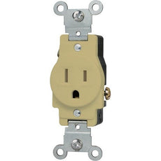 Morris Commercial Grade Tamper Resistant Single Receptacle 15A-125V