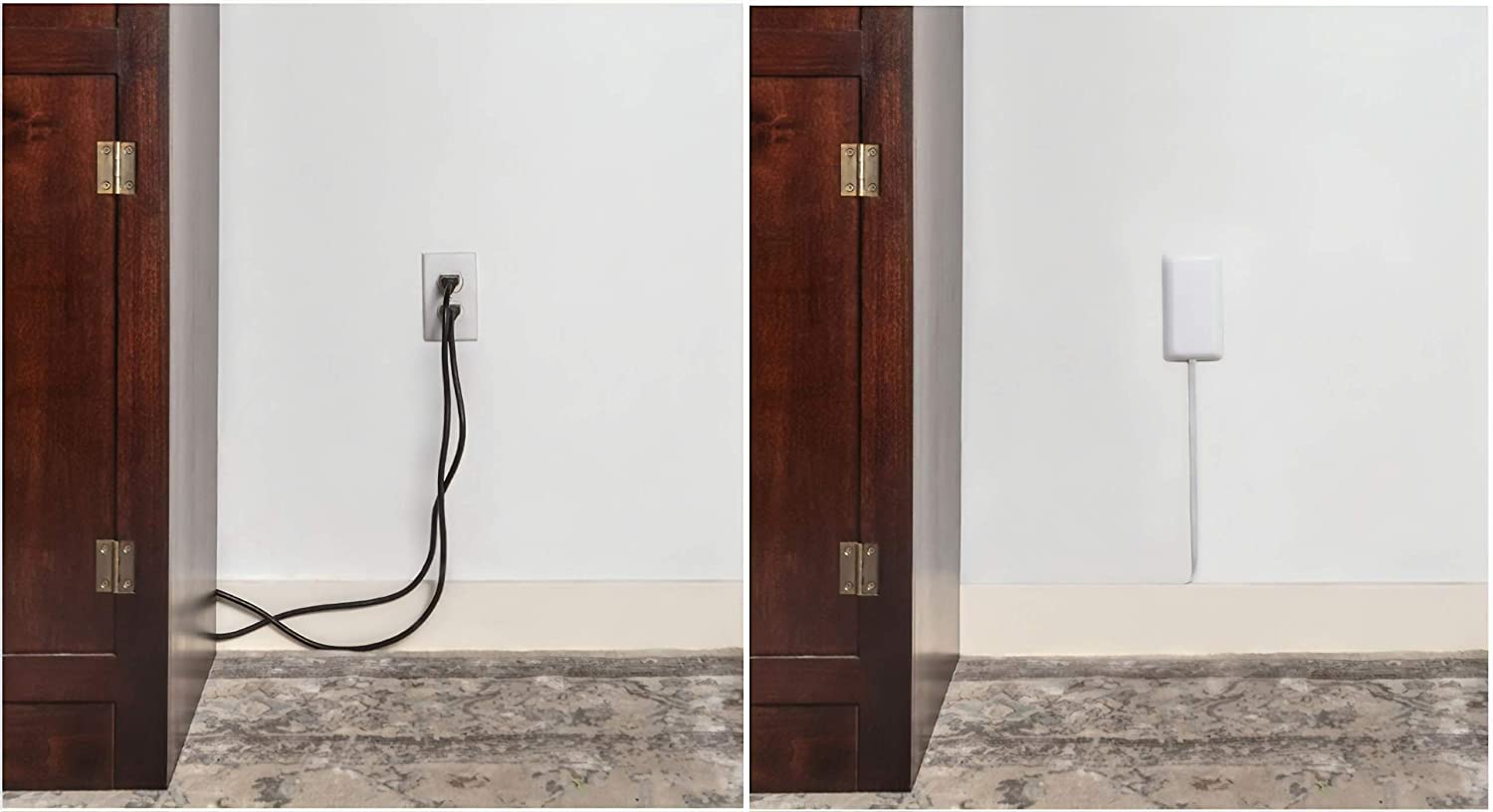 Sleek Socket Ultra-Thin Wall Outlet Cover with 8-ft Extension Cord