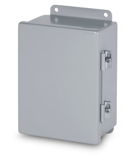 Austin AB-444JH 4x4x4 Type 12 JIC Continuous Hinge Box - Painted ANSI 61 Gray