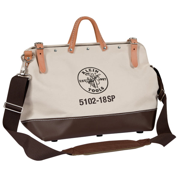 Klein Tools 5102-18SP Deluxe Canvas Tool Bag Made of Natural Canvas wi - 7