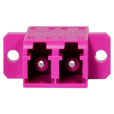 SCP Duplex LC/LC Multimode Panel Mount Coupler 13mm Female/Female - OM4 (Pink), UPC Polish Type