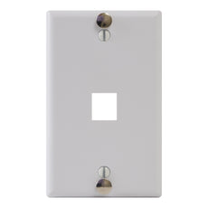 ICC IC107FFWWH Telephone Faceplate with 1 Port for EZ®/HD Style and Hanging Standoffs